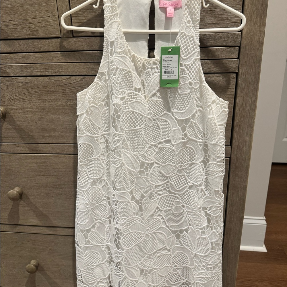 White Lace Sleeveless Dress Lilly Pulitzer
